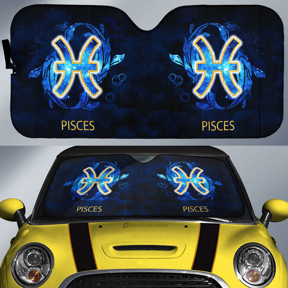 Pisces Car Sunshade Custom Zodiac Car Interior Accessories - Gearcarcover - 1