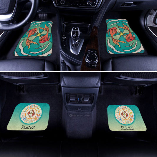 Pisces Colorful Car Floor Mats Custom Zodiac Car Accessories - Gearcarcover - 2