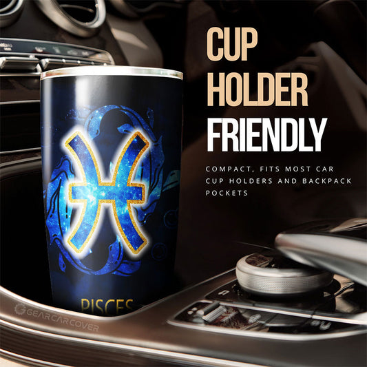 Pisces Tumbler Cup Custom Zodiac Car Interior Accessories - Gearcarcover - 2