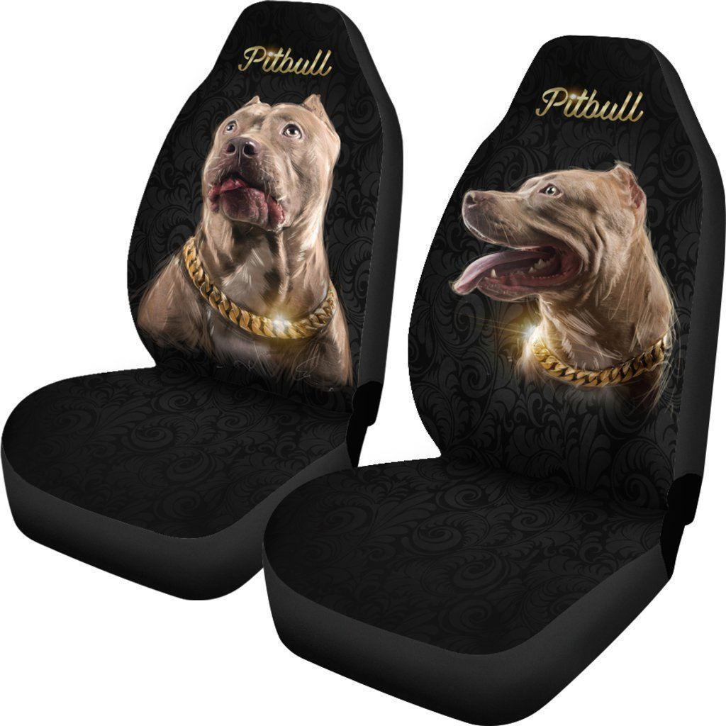 Pitbull Car Seat Covers Custom Cool Car Accessories For Dog Lovers - Gearcarcover - 3