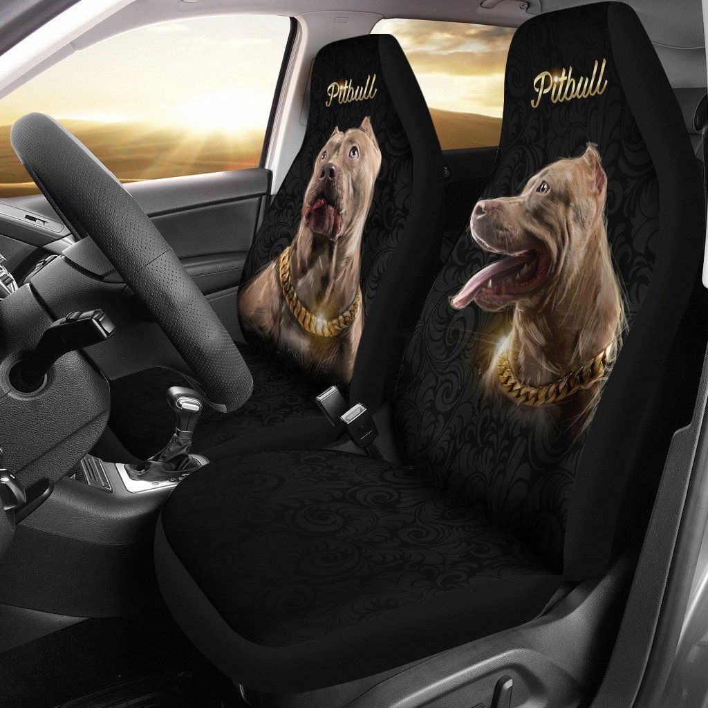 Pitbull Car Seat Covers Custom Cool Car Accessories For Dog Lovers - Gearcarcover - 2