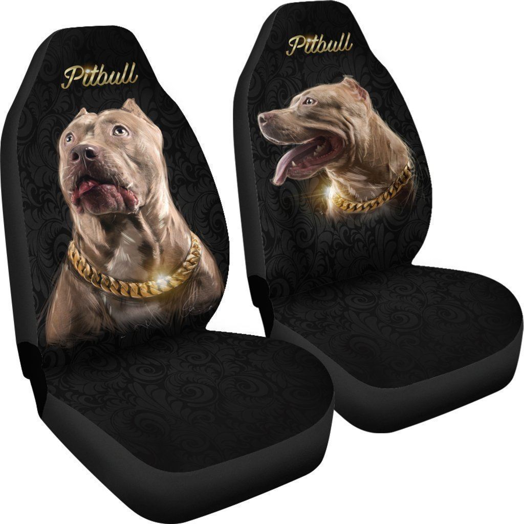 Pitbull Car Seat Covers Custom Cool Car Accessories For Dog Lovers - Gearcarcover - 4