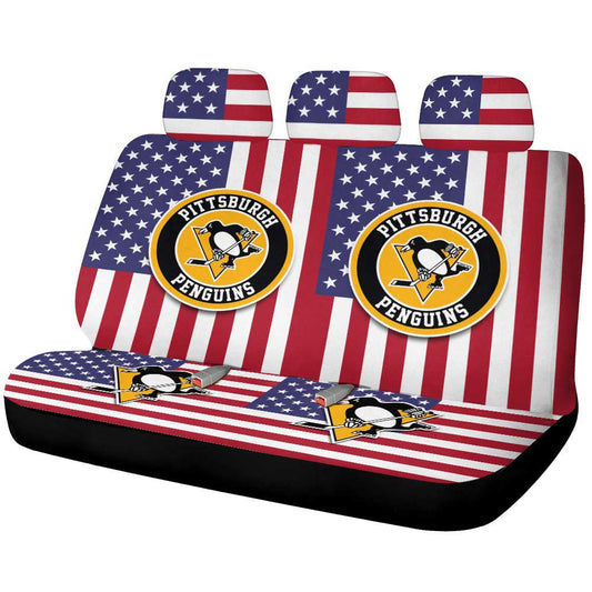 Pittsburgh Penguins Car Back Seat Cover Custom Car Accessories - Gearcarcover - 1