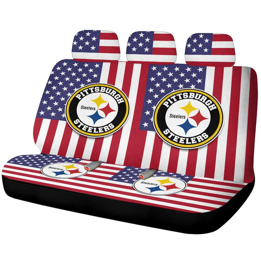 Pittsburgh Steelers Car Back Seat Cover Custom Car Accessories - Gearcarcover - 1