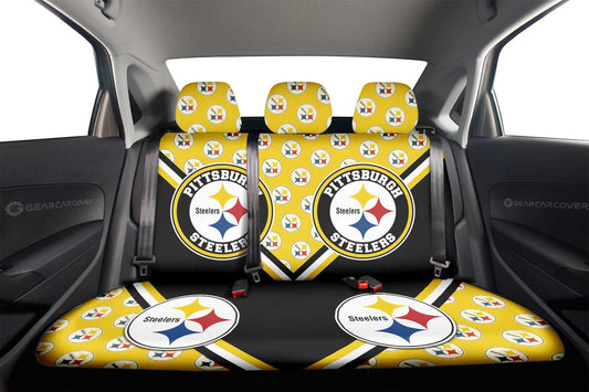 Pittsburgh Steelers Car Back Seat Cover Custom Car Decorations For Fans - Gearcarcover - 2