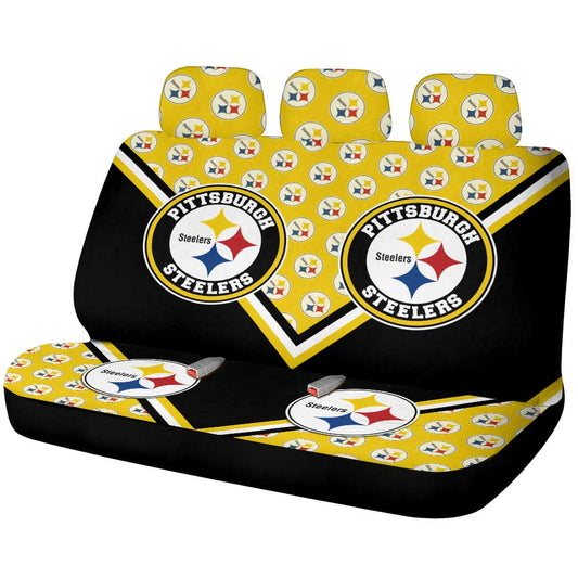 Pittsburgh Steelers Car Back Seat Cover Custom Car Decorations For Fans - Gearcarcover - 1