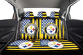 Pittsburgh Steelers Car Back Seat Cover Custom US Flag Style - Gearcarcover - 2