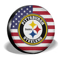 Pittsburgh Steelers Spare Tire Covers Custom US Flag Style - Gearcarcover - 3