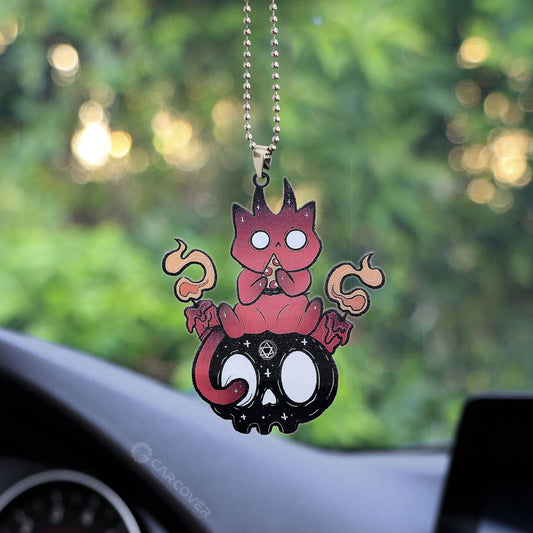 Pizza Devil Kitty Ornament Custom Car Accessories Halloween Gifts - Gearcarcover - 2