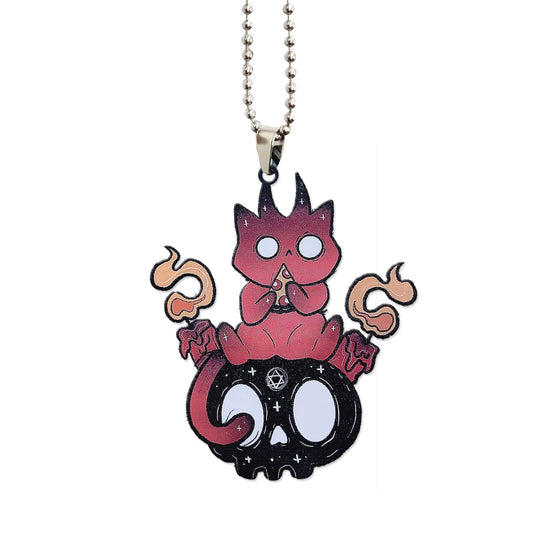 Pizza Devil Kitty Ornament Custom Car Accessories Halloween Gifts - Gearcarcover - 1