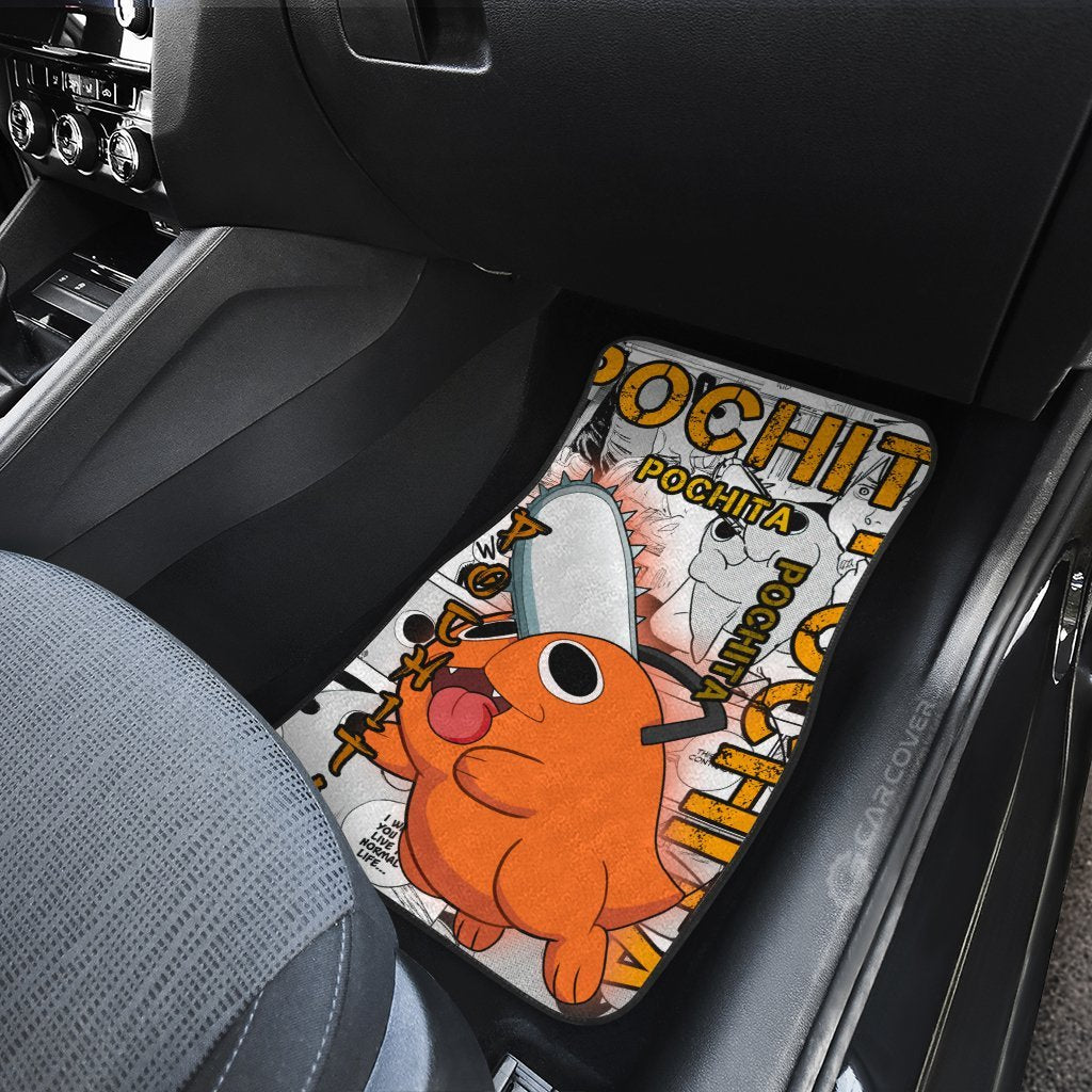 Pochita Car Floor Mats Custom Anime Chainsaw Man Car Interior Accessories - Gearcarcover - 4