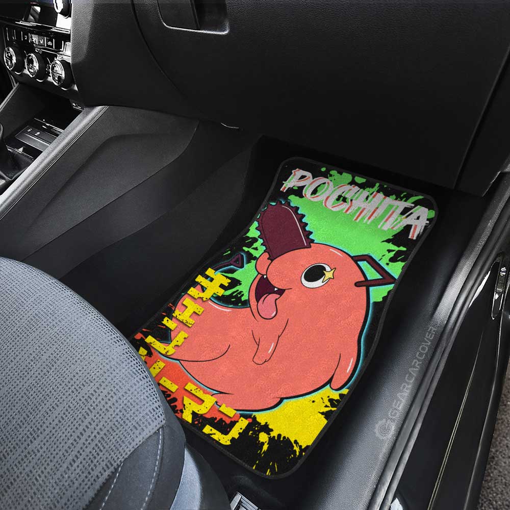 Pochita Car Floor Mats Custom Chainsaw Man Anime Car Accessories - Gearcarcover - 4