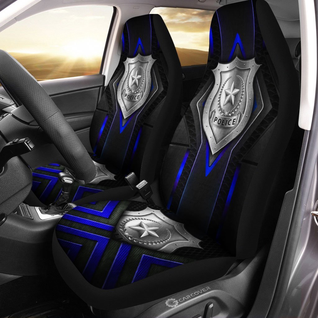 Police Car Seat Covers Custom Car Accessories Gift For Police - Gearcarcover - 3