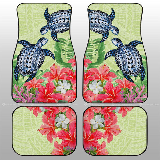 Polynesian Turtle Car Floor Mats Custom Flowers Car Accessories - Gearcarcover - 2