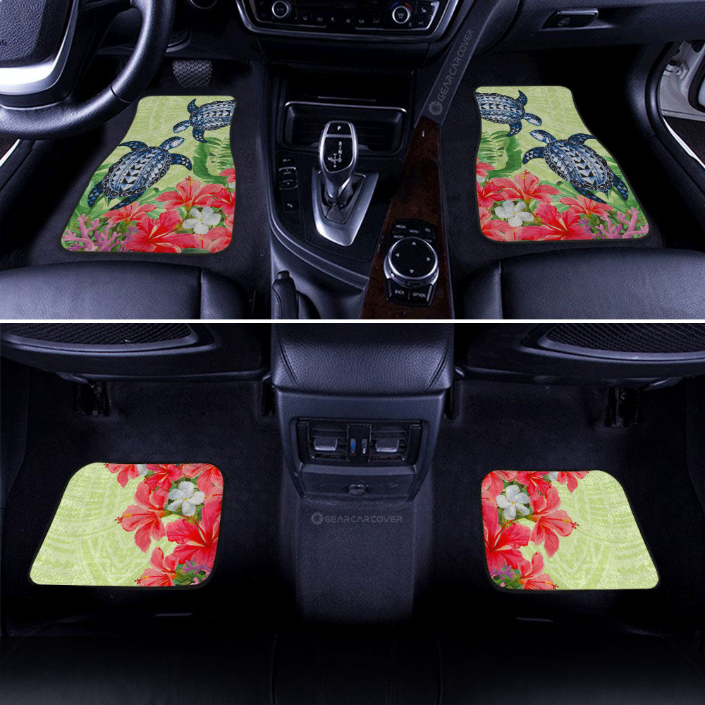 Polynesian Turtle Car Floor Mats Custom Flowers Car Accessories - Gearcarcover - 3