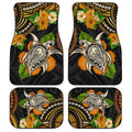 Polynesian Turtle Car Floor Mats Custom Hibiscus Flower Car Accessories - Gearcarcover - 1