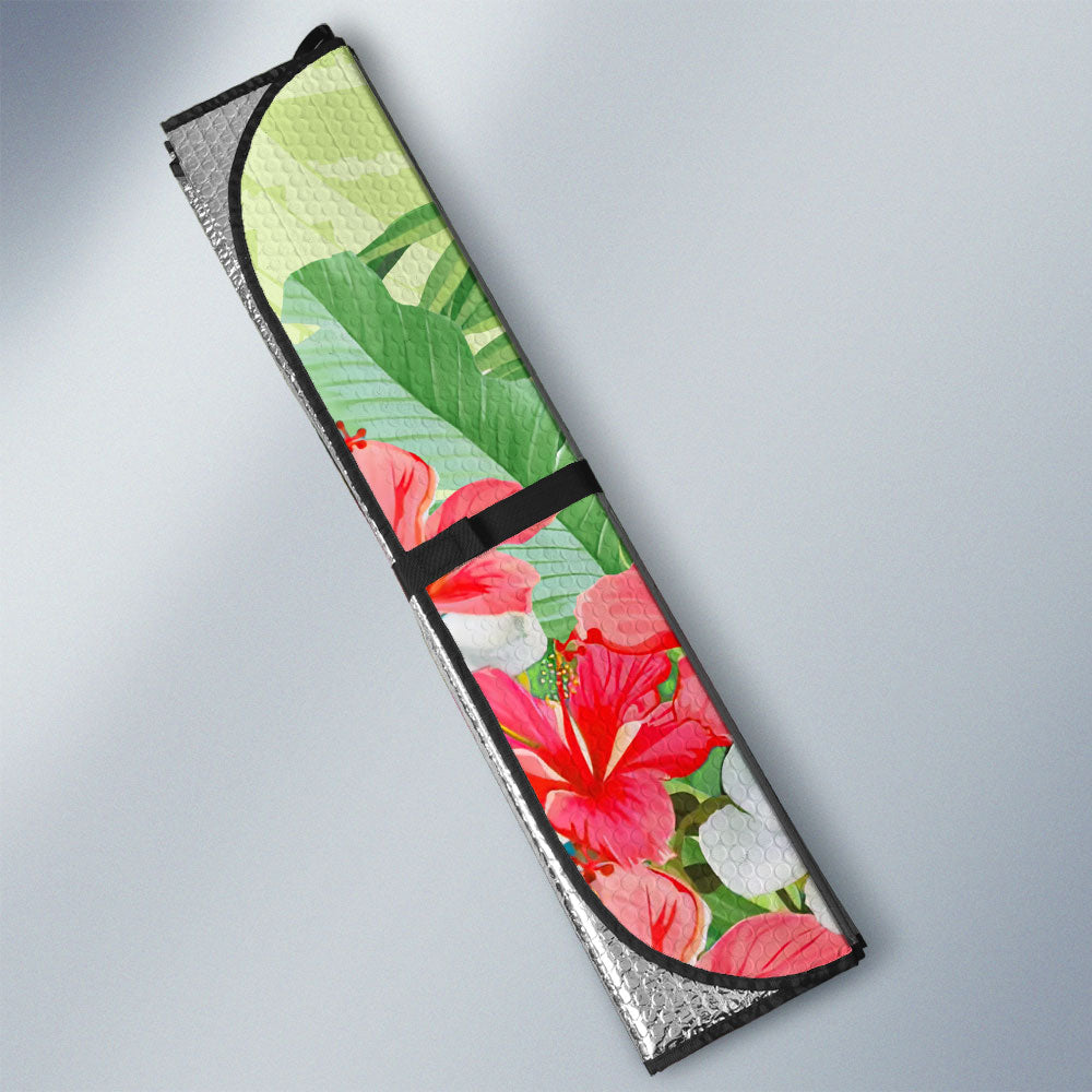 Polynesian Turtle Car Sunshade Custom Flowers Car Accessories - Gearcarcover - 3