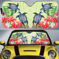 Polynesian Turtle Car Sunshade Custom Flowers Car Accessories - Gearcarcover - 1