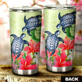 Polynesian Turtle Tumbler Cup Custom Flowers Car Accessories - Gearcarcover - 3