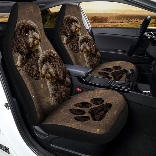 Poodle Car Seat Covers Custom Puppies Dog Car Interior Accessories - Gearcarcover - 1