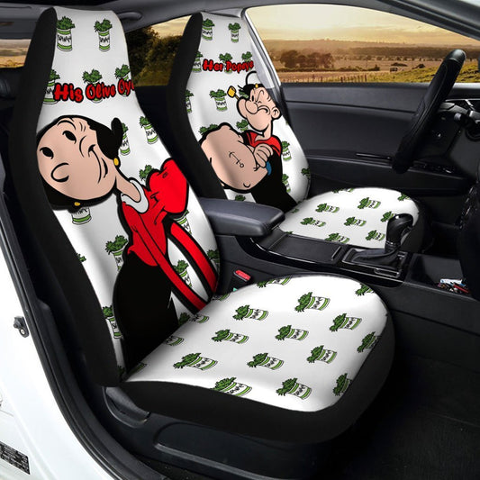 Popeye and Olive Oyl Car Seat Covers Custom Car Accessories - Gearcarcover - 2