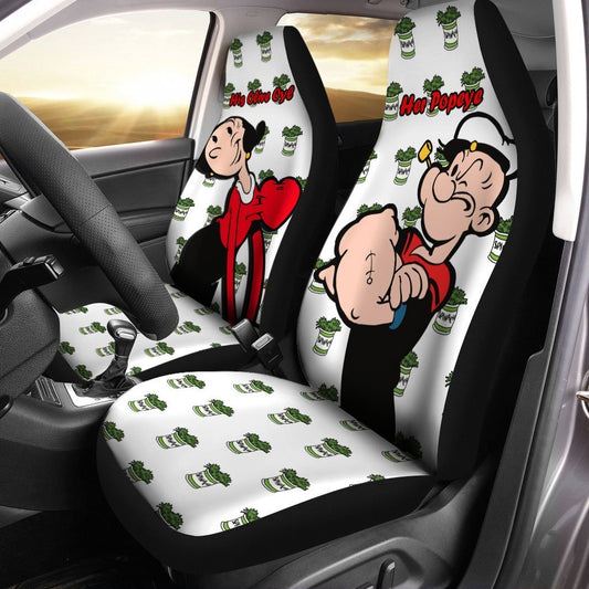 Popeye and Olive Oyl Car Seat Covers Custom Car Accessories - Gearcarcover - 1