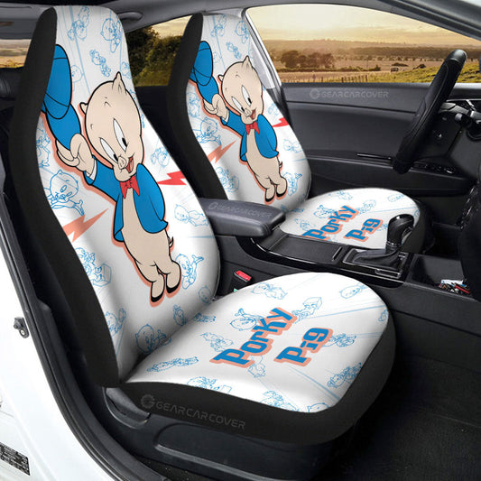 Porky Pig Car Seat Covers Custom Cartoon Car Accessories - Gearcarcover - 1