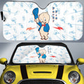 Porky Pig Car Sunshade Custom Cartoon Car Accessories - Gearcarcover - 1