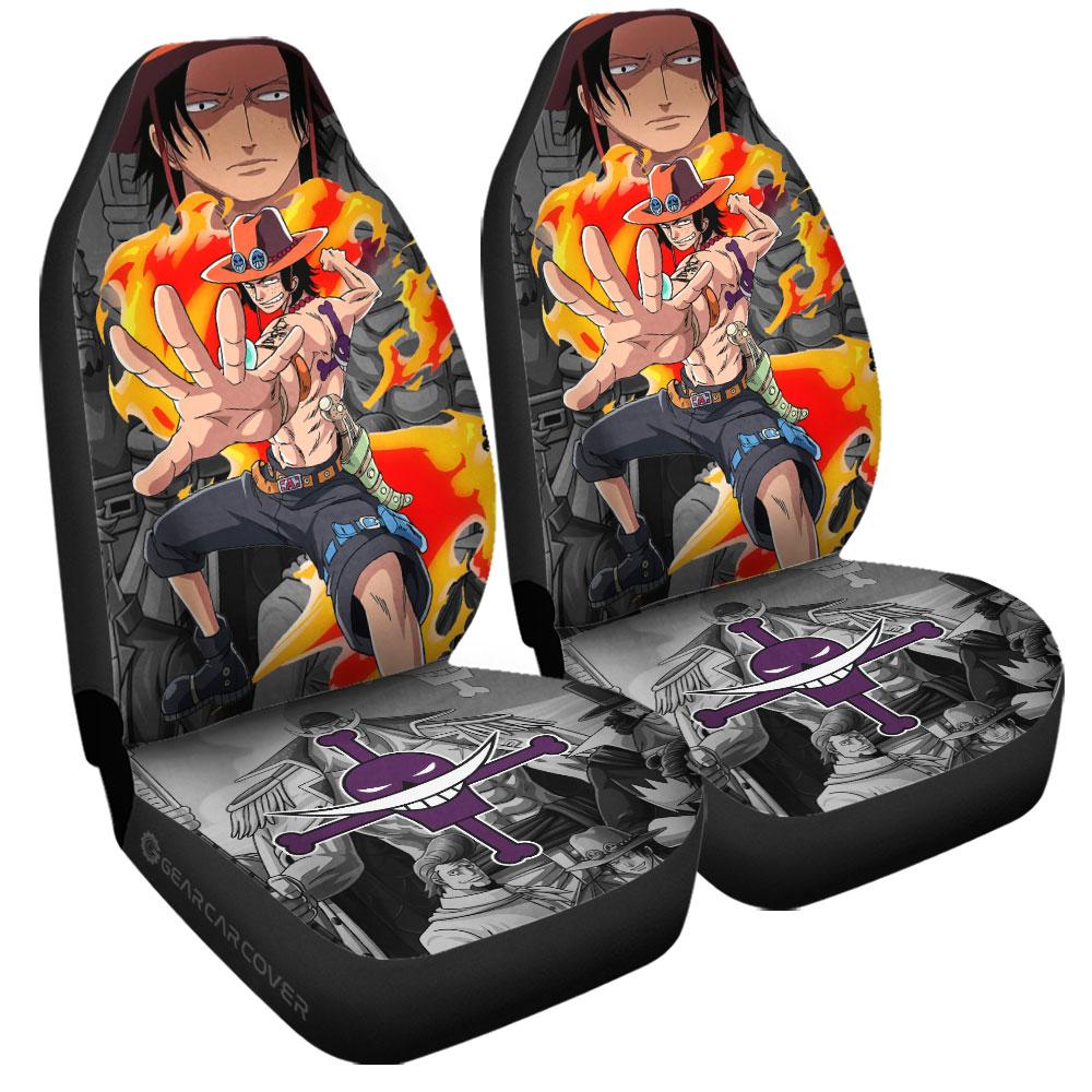 Portgas Ace Car Seat Covers Custom Anime One Piece Car Accessories - Gearcarcover - 3