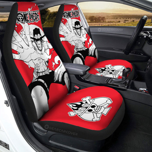 Portgas D Ace Car Seat Covers Custom One Piece Anime Car Accessories - Gearcarcover - 2