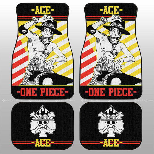 Portgas D. Ace Car Floor Mats Custom One Piece Anime Car Accessories - Gearcarcover - 1