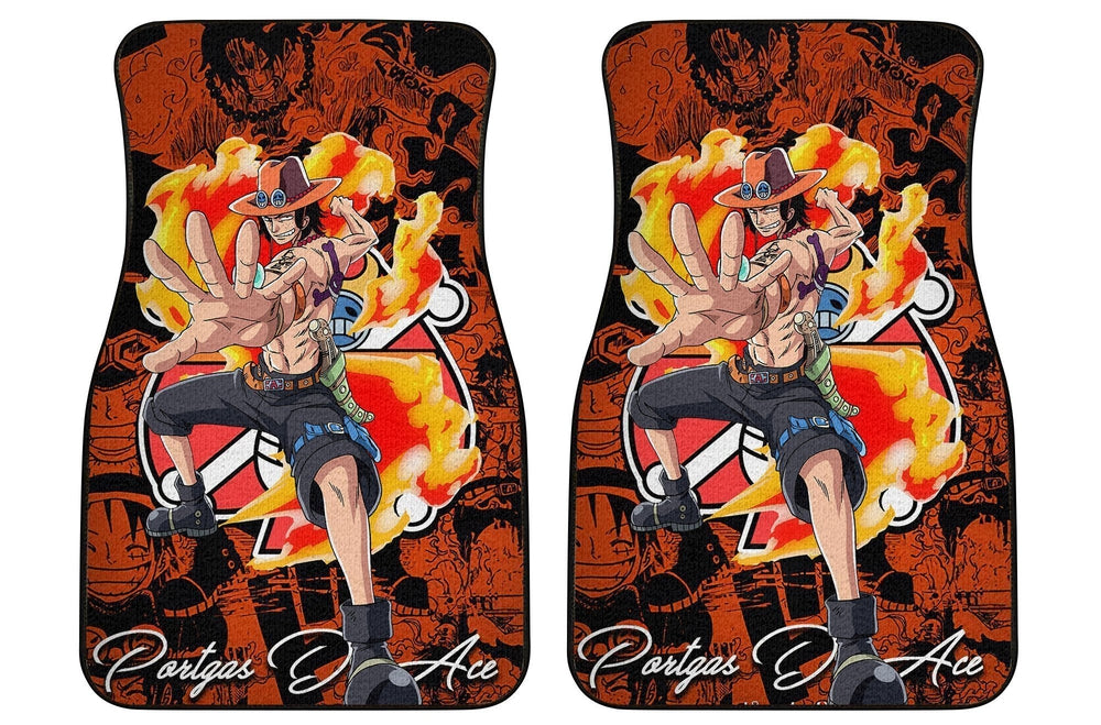 Portgas D. Ace Car Floor Mats Custom One Piece Anime - Gearcarcover - 2