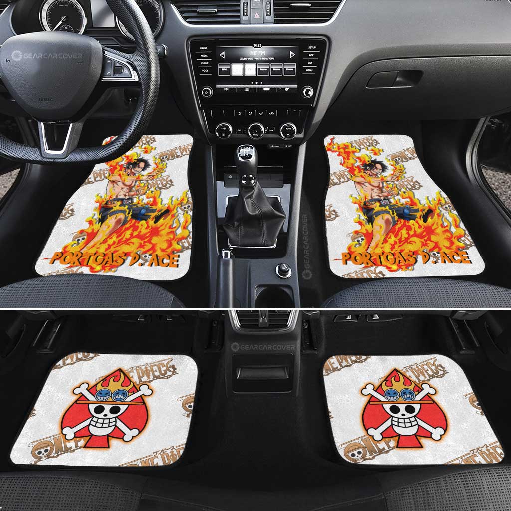 Portgas D. Ace Car Floor Mats Custom One Piece Anime - Gearcarcover - 2