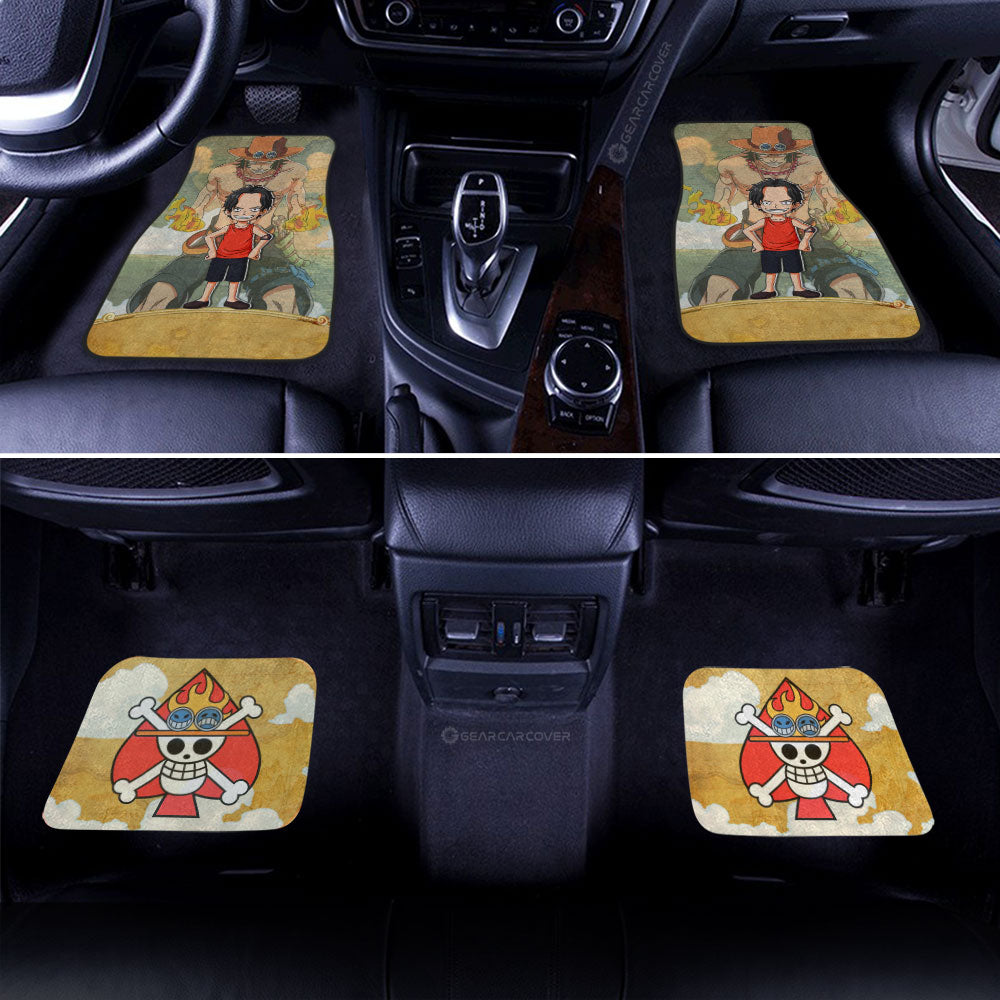 Portgas D. Ace Car Floor Mats Custom One Piece Map Anime Car Accessories - Gearcarcover - 3