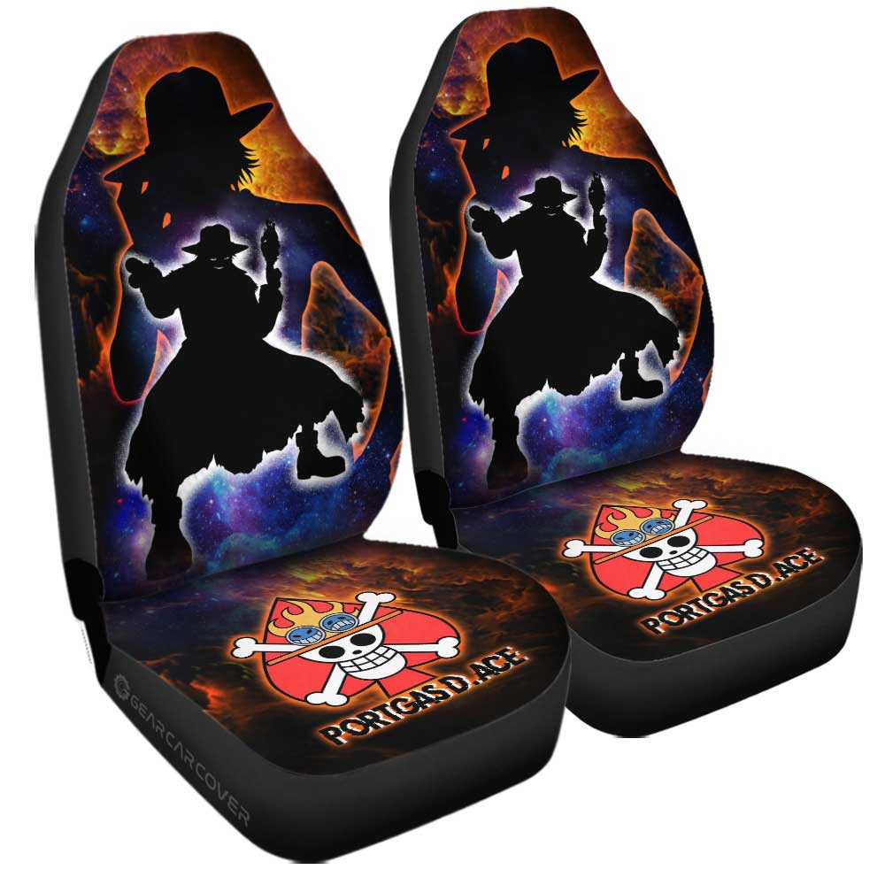 Portgas D. Ace Car Seat Covers Custom One Piece Anime Silhouette Style - Gearcarcover - 3
