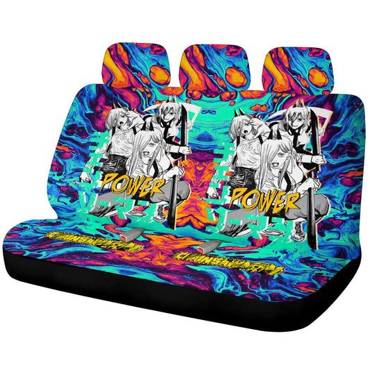 Power Car Back Seat Cover Custom Chainsaw Man Anime - Gearcarcover - 1