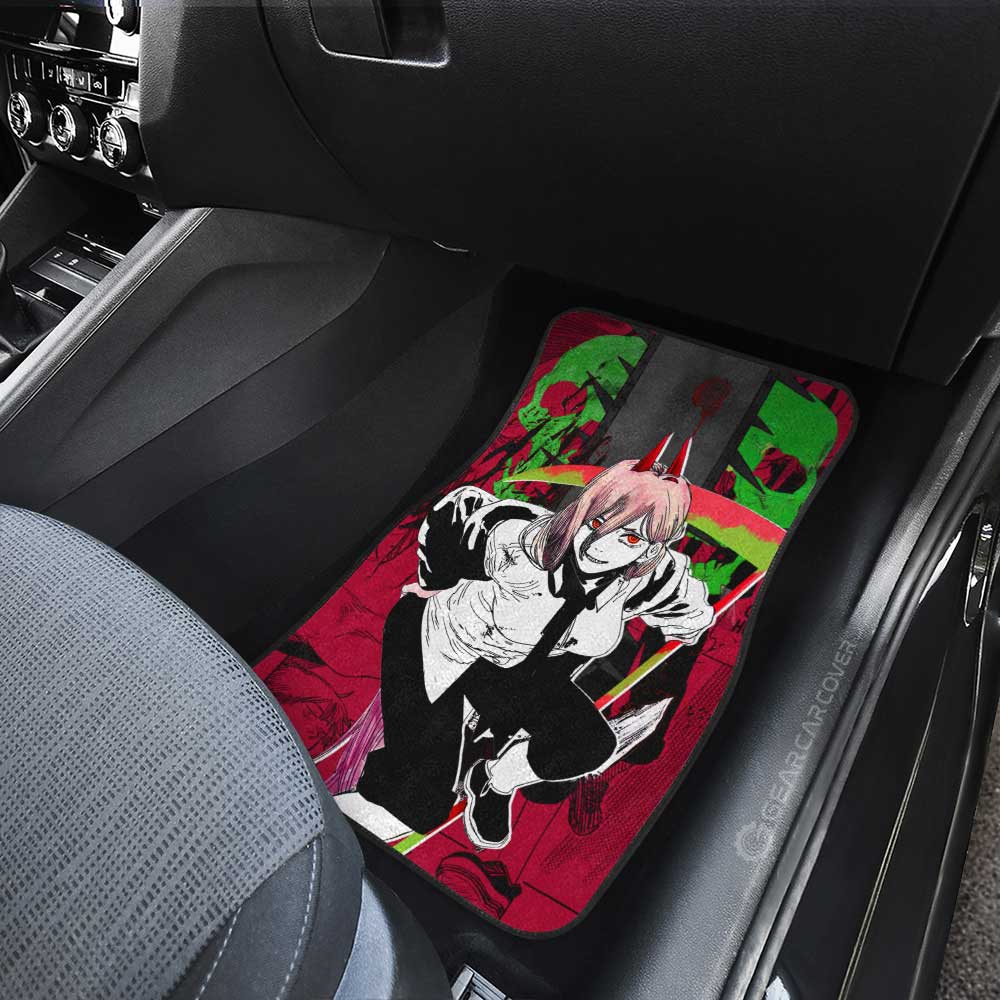 Power Car Floor Mats Custom Chainsaw Man Anime Car Accessories - Gearcarcover - 4