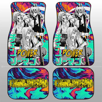 Power Car Floor Mats Custom Chainsaw Man Anime - Gearcarcover - 1