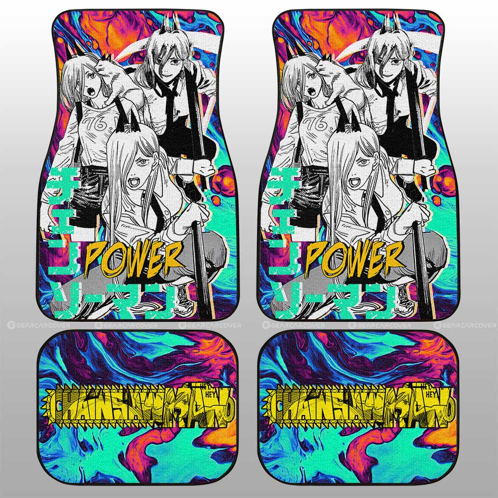 Power Car Floor Mats Custom Chainsaw Man Anime - Gearcarcover - 1