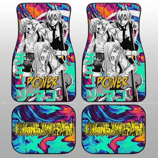 Power Car Floor Mats Custom Chainsaw Man Anime - Gearcarcover - 1