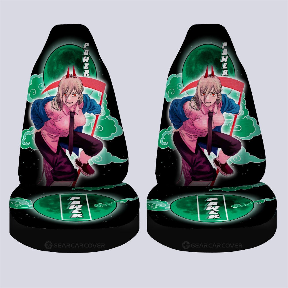 Power Car Seat Covers Custom Chainsaw Man Anime - Gearcarcover - 4