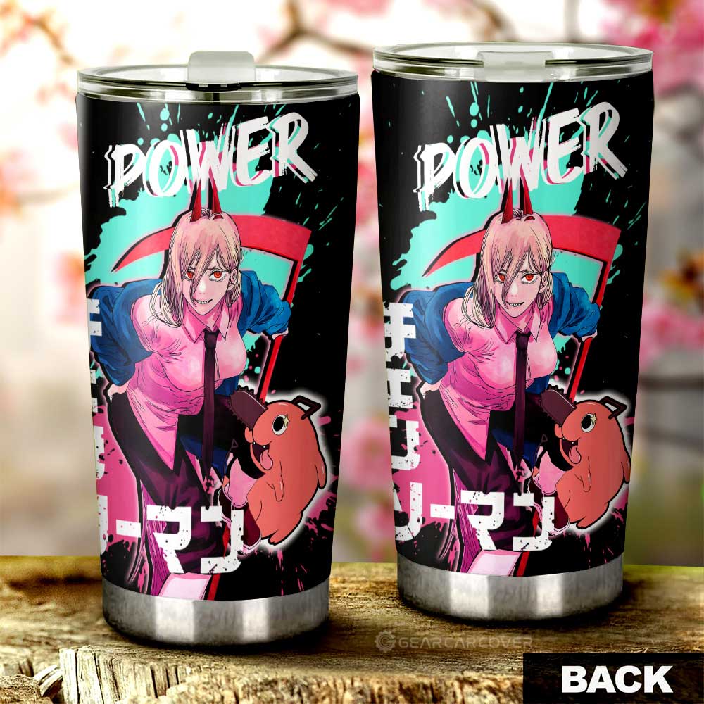 Power Tumbler Cup Custom Chainsaw Man Anime Car Accessories - Gearcarcover - 3