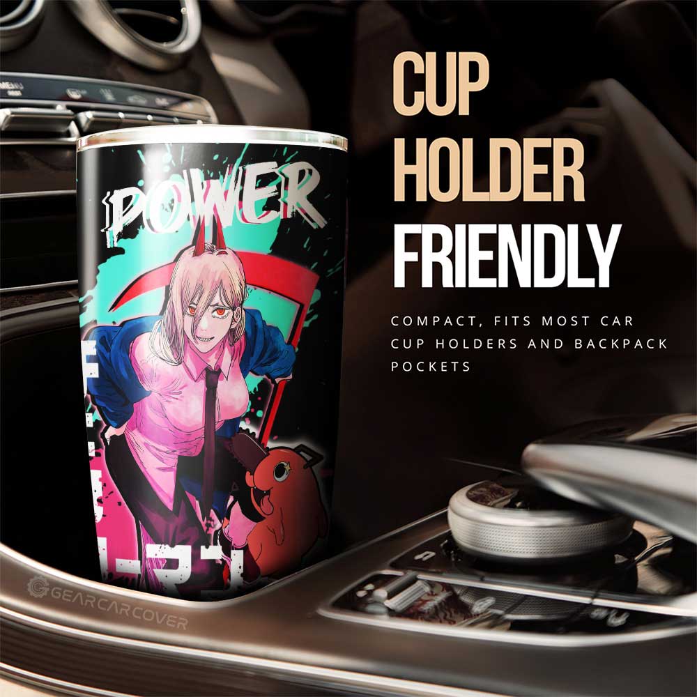 Power Tumbler Cup Custom Chainsaw Man Anime Car Accessories - Gearcarcover - 2