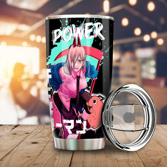 Power Tumbler Cup Custom Chainsaw Man Anime Car Accessories - Gearcarcover - 1