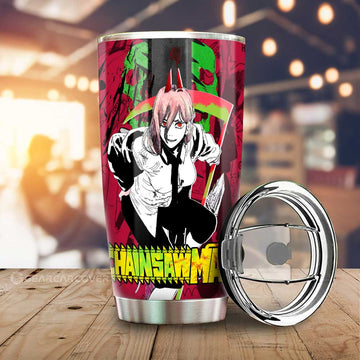 Power Tumbler Cup Custom Chainsaw Man Anime Car Interior Accessories - Gearcarcover - 1