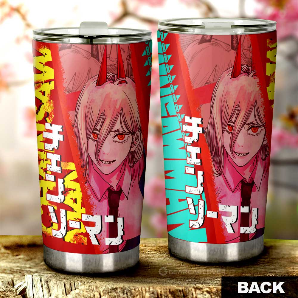 Power Tumbler Cup Custom Chainsaw Man Anime - Gearcarcover - 3