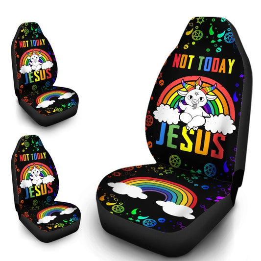 Pride LGBT Car Seat Covers Custom Rainbow Unicorn Car Accessories - Gearcarcover - 1