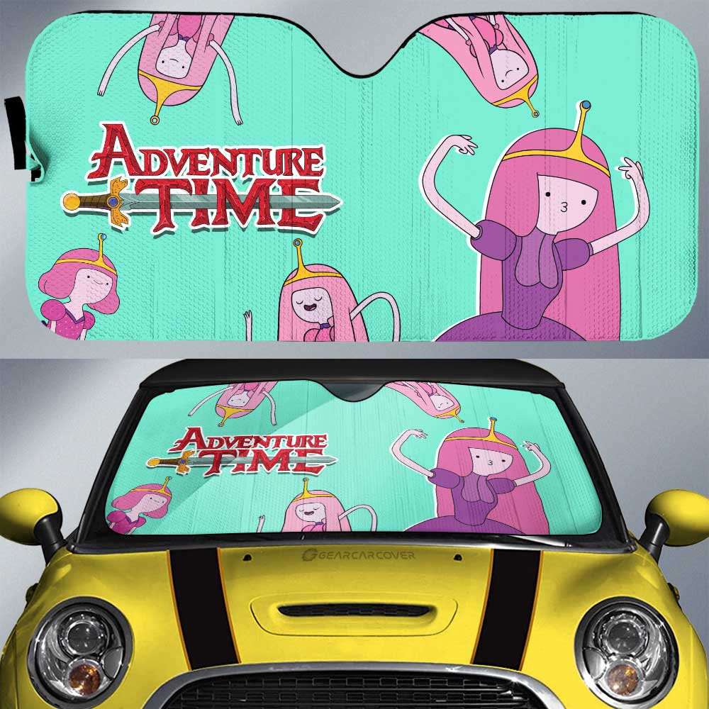 Princess Bubblegum Adventure Time Car Sunshade Custom Cartoon Car Accessories - Gearcarcover - 1