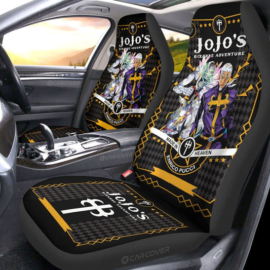 Pucci Car Seat Covers Custom JoJo's Bizarre Anime Car Interior Accessories - Gearcarcover - 2