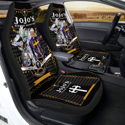 Pucci Car Seat Covers Custom JoJo's Bizarre Anime Car Interior Accessories - Gearcarcover - 1